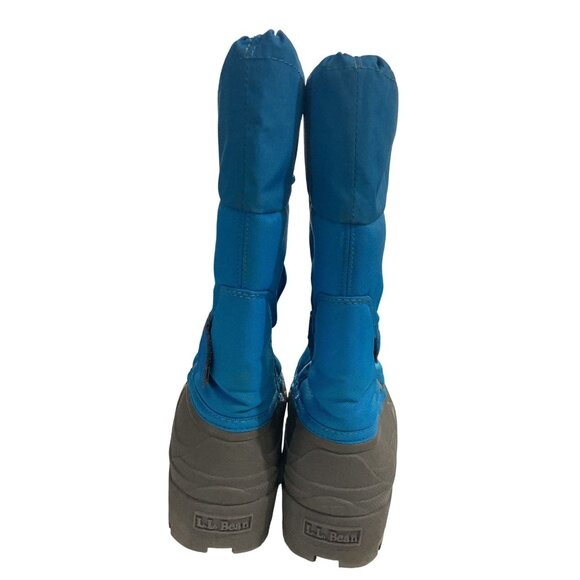 L.L. Bean big Kids Size 6 Blue & Gray Insulated Waterproof winter Boots shoes - Picture 3 of 7